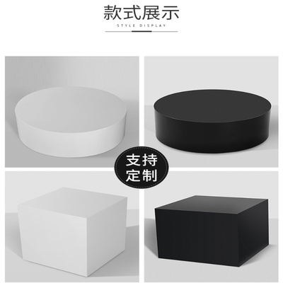 圆形烤漆地台婚纱拍摄试衣圆台直播站台服装店模特展示台脚踩台子