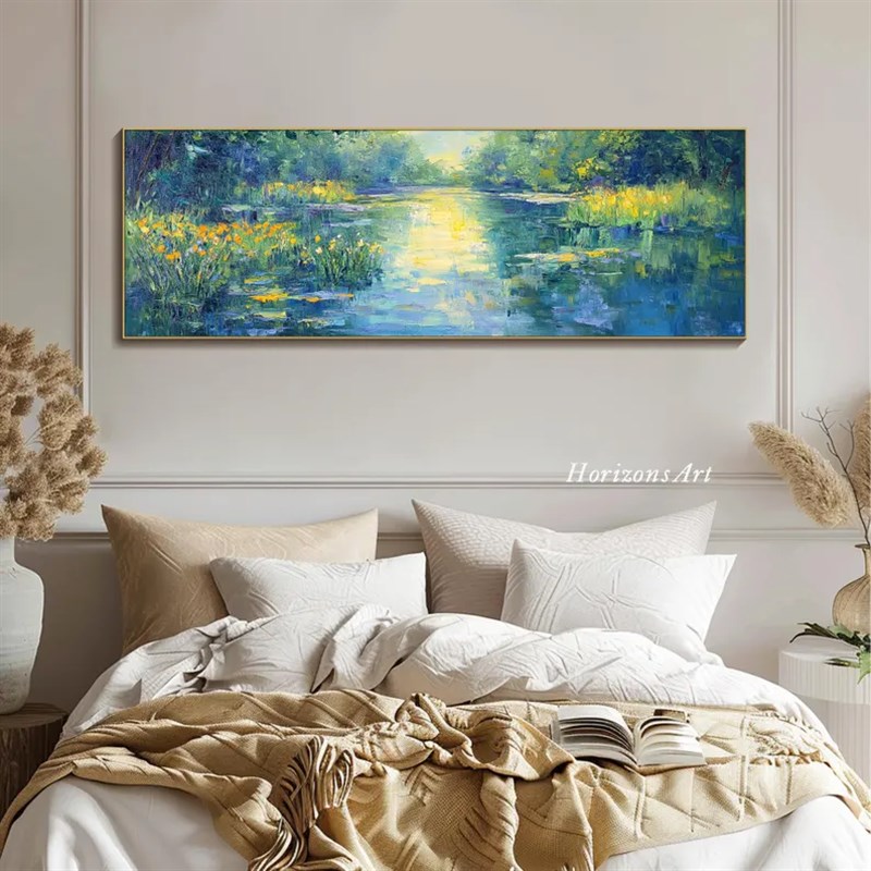 大芬村手绘油画抽象印象派花卉肌理感欧式客厅装饰画卧室轻奢挂画图片