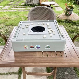小型自动将麻机无动力便携迷你麻将瓦西子露营户外麻将桌折叠免洗