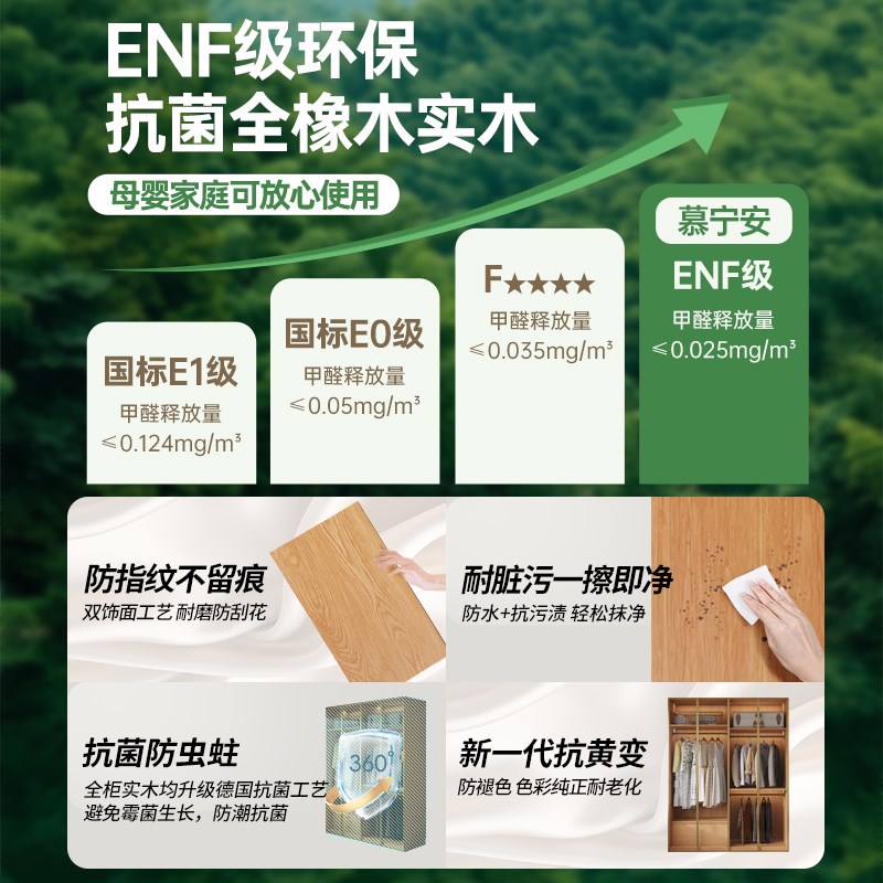 定制橡木实木衣柜一门到顶玻璃柜门卧室家用原木风储物六门大衣橱
