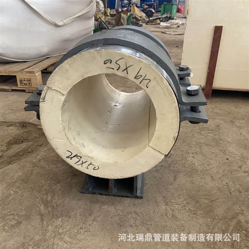 蒸汽管道绝热滑动双抱箍支架蛭石隔热导向管托聚氨酯保温固定托座