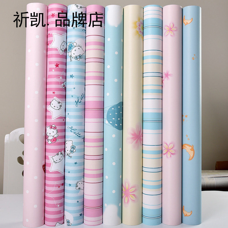 男孩墙纸自粘 儿童房猫装饰温馨卧室壁纸 防水墙贴女童贴纸,家居饰品,软装墙贴,淘宝优惠券,粉丝福利购,淘宝优惠卷