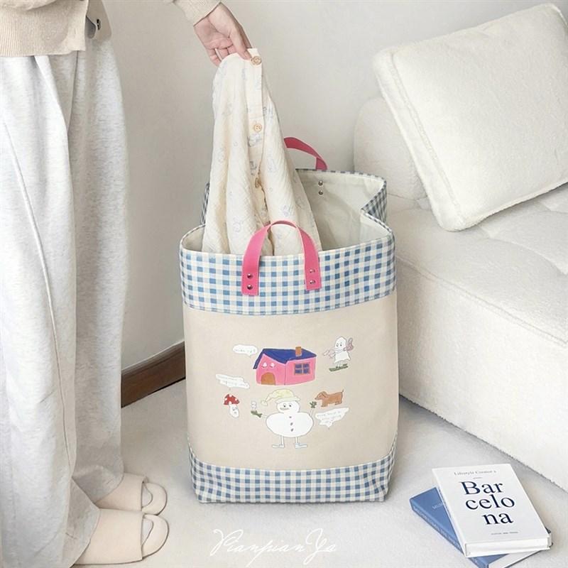 长腿雪人可折叠脏衣篮家用大容量衣物收纳筐毛绒杂物收纳桶