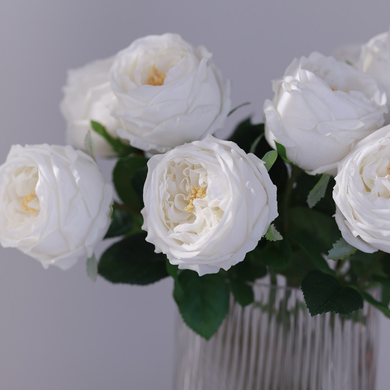 【逼真】花感保手玫瑰花仿真花假花客厅摆设室内装饰高端湿束花艺