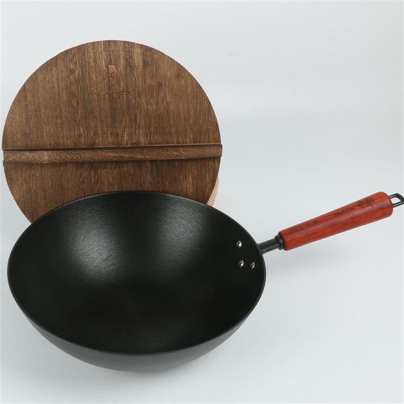 食弥特中式铸铁家用铁锅爆炒锅无涂层不粘锅直供灶炒菜锅