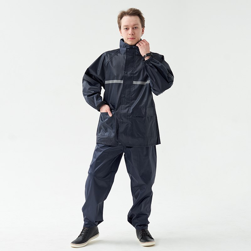 双层牛津套装雨衣男女骑车摩托雨衣雨裤反光防暴雨出行电动车分体