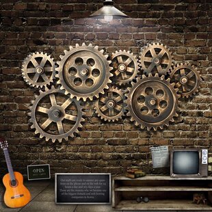 复古工业风齿轮墙壁挂件酒吧餐厅商铺背景墙上壁饰创意墙面装饰品