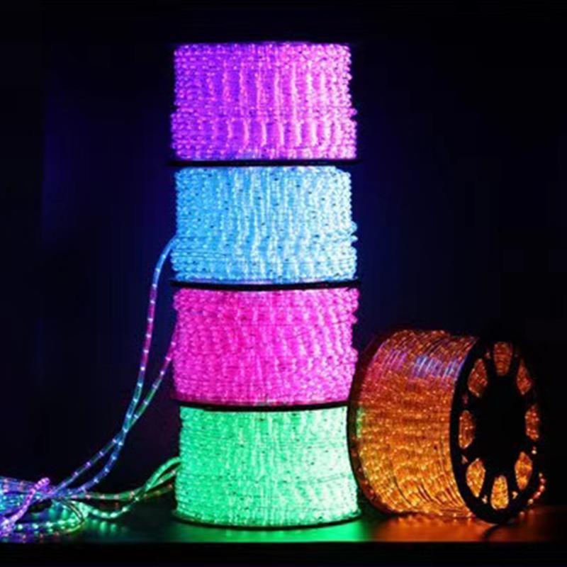 现货彩虹管led圆二线灯带亮化彩灯户外防水灯光节霓虹灯柔性