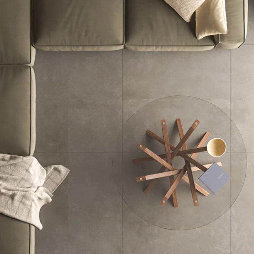 现代轻奢极简客厅高端商用圆桌黑胡桃木茶几钢化玻璃家用