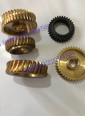滕州钻铣床ZX50C75506350C走刀器箱050607涡轮蜗杆配件铜齿轮