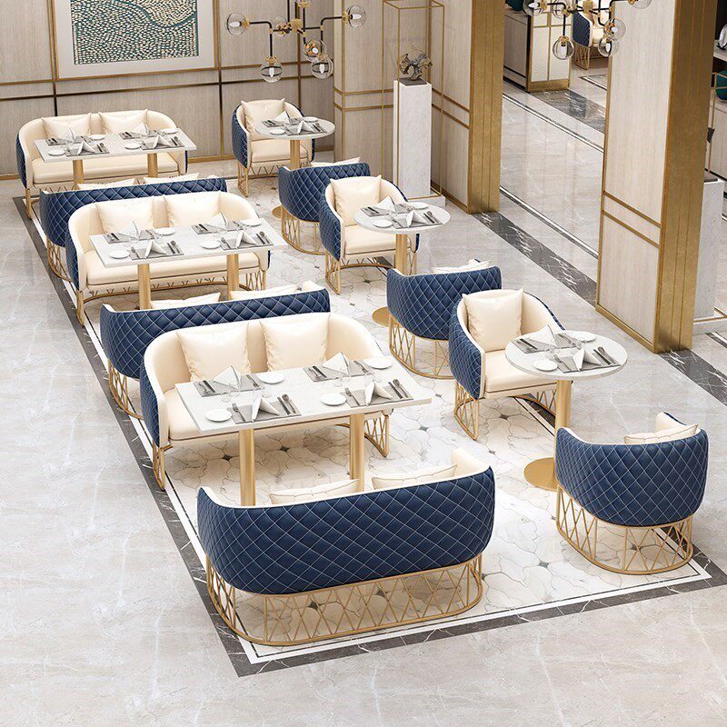 轻奢奶茶店桌椅组合售楼部处4S店洽谈咖啡厅甜品店西餐厅卡座沙发