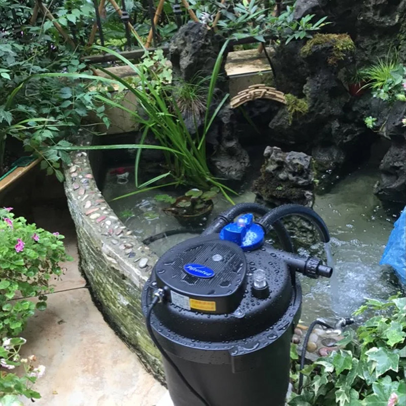 鱼池鱼池水循环系统过滤器池塘过滤桶静音水池设备大型杀菌灯