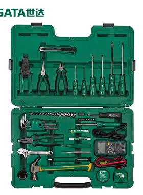 【折扣价】SATA工具09536电讯维修组合套装61件套电工万用表工具