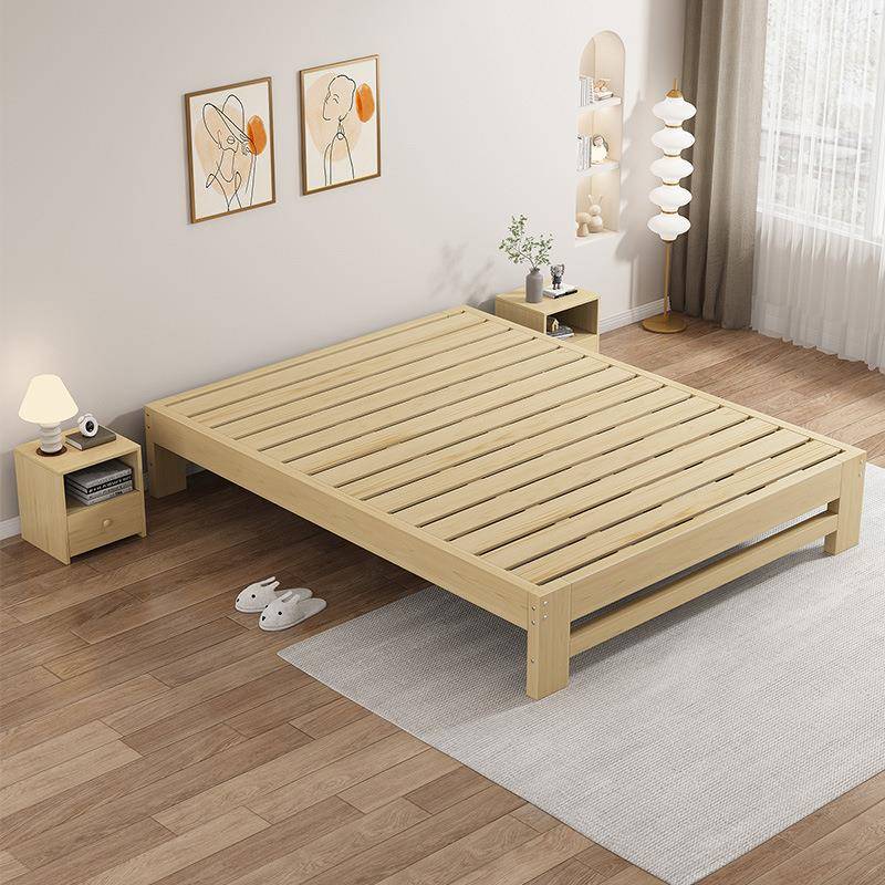 【折扣价】实木床榻榻米1.5米无床头松木床1.8m简易经济型出租房1