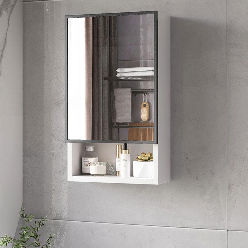 【折扣价】实木卫生间镜柜简约40CM小户型厕所吊柜化妆单独浴室收