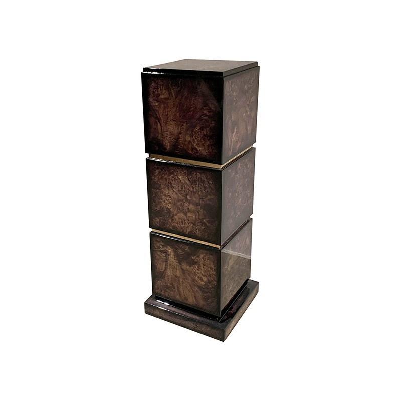 花架展厅柜轻奢花架室内客厅实木花几意大利木皮拼花架置物架整装