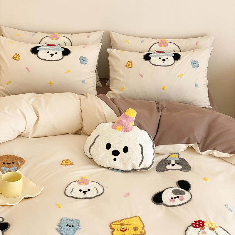 儿童小众卡通毛巾绣刺绣加厚水洗棉母婴级A类被套床单床笠床品,金属材料及制品,金属加工件/五金加工件,淘宝优惠券,粉丝福利购,淘宝优惠卷