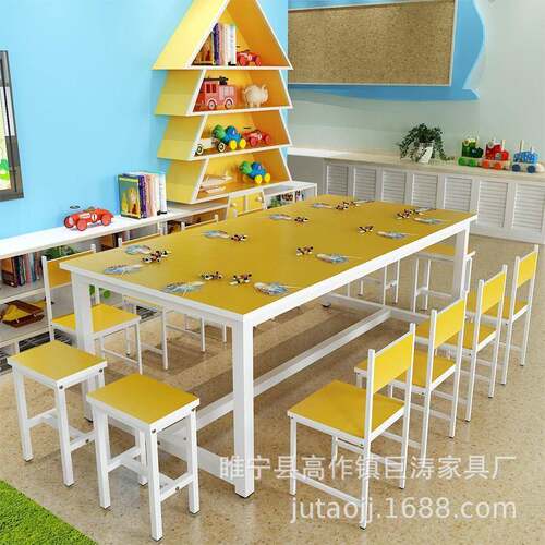 小学生幼儿园学生课桌椅培训桌辅导班手工美术绘画画桌画室学习桌