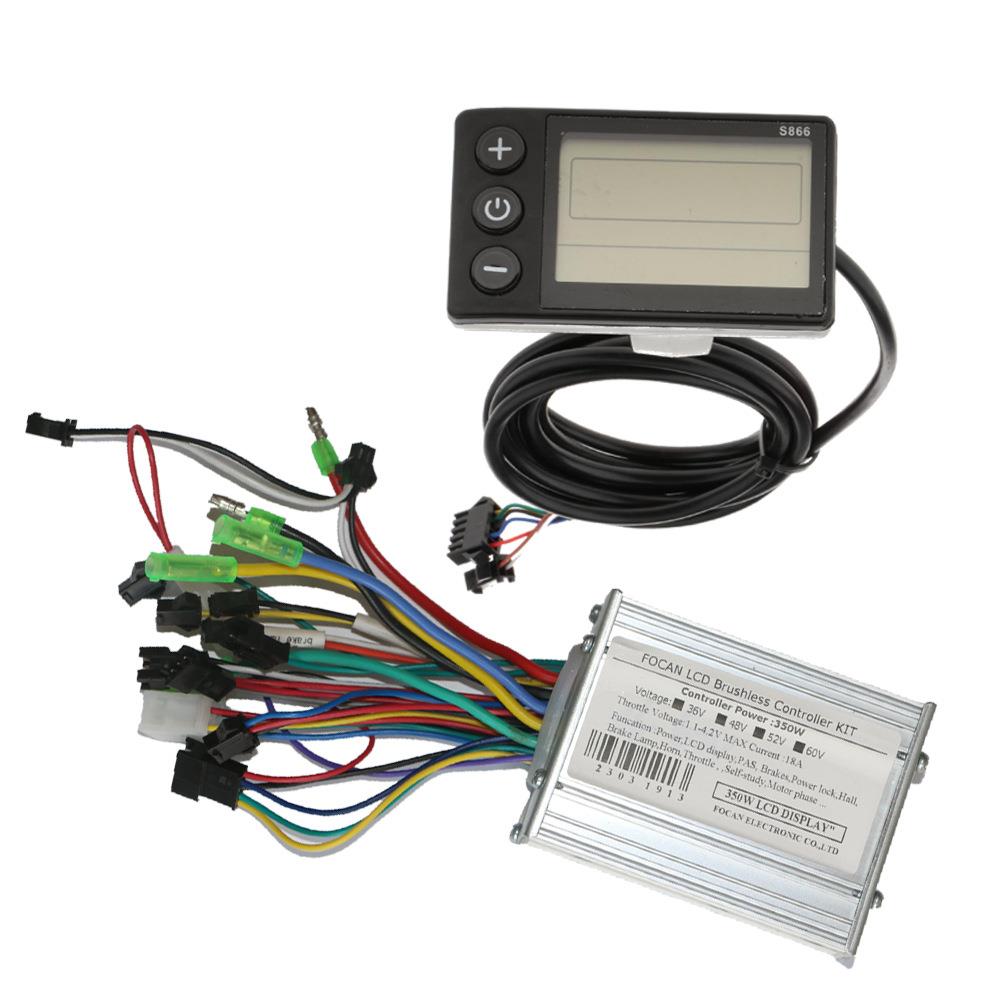 新品24V-48V36V-60V350W电动自行车山地车锂电S866LCD仪表控制器