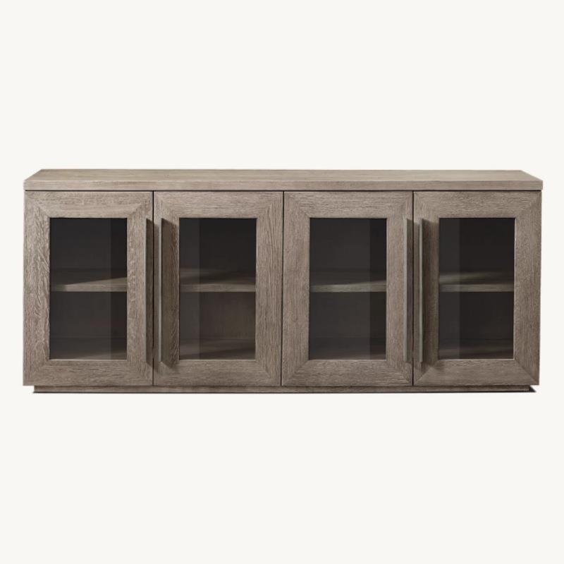 RH美式实木餐边柜外贸出口电商供应商别墅样板餐厅家具