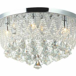 过道灯水晶灯走廊灯led卧室灯圆形创意吸顶灯小客厅门厅灯玄关灯