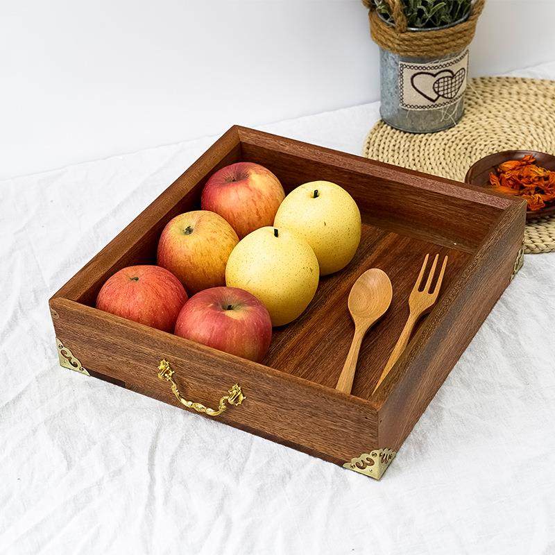 木盘现货沙比利木复古抽屉方盘家用文艺木质餐盘水果盘刻字,基础建材,脚轮/万向轮,淘宝优惠券,粉丝福利购,淘宝优惠卷