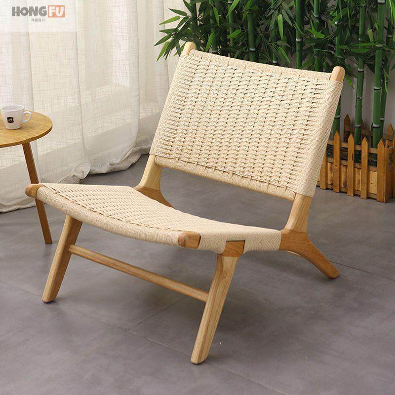 北欧实木单人沙发椅马鞍编藤椅家用阳台休闲麻绳扶手靠背懒赵,基础建材,脚轮/万向轮,淘宝优惠券,粉丝福利购,淘宝优惠卷