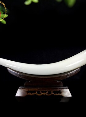 威弗列德电视柜玄关博古架摆件装饰天然白玉石摆件