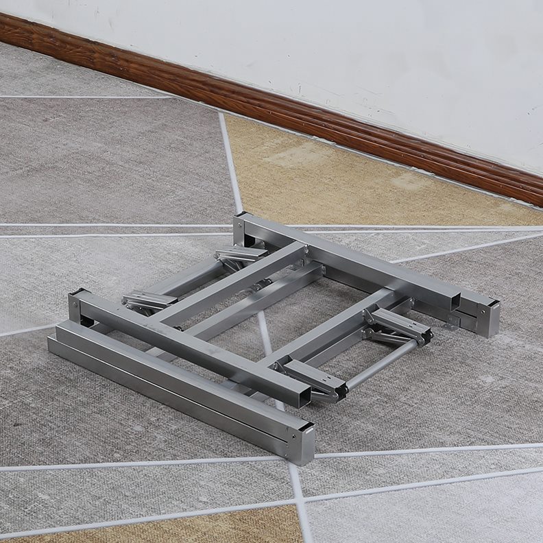 折叠桌子 腿支撑架桌子 方桌支架架桌脚腿铁 金属桌架可折叠桌子