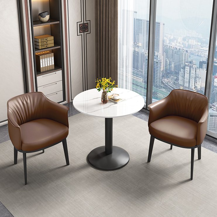 桌椅接待桌椅组合用阳台小圆桌休闲店面会客简约办公室洽谈桌商务