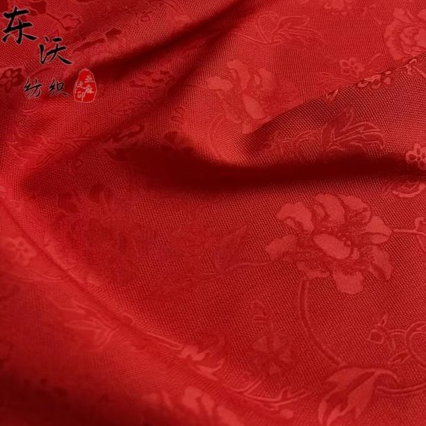 提花面料缠枝新款马面裙汉服镂空仿绣花罗花暗纹牡丹复古旗袍面料