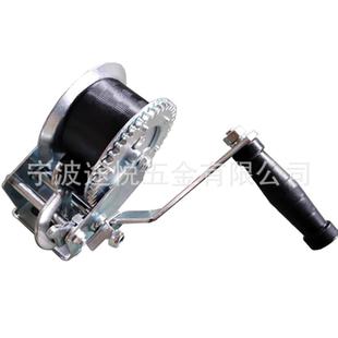 供应1200LBS手动绞盘带8米黑色织带1200LBS手摇绞车