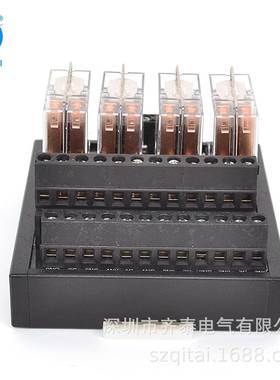 QMY433-P4位继电器模组PLC输出控制2常开闭PNP弹簧通用型继电器