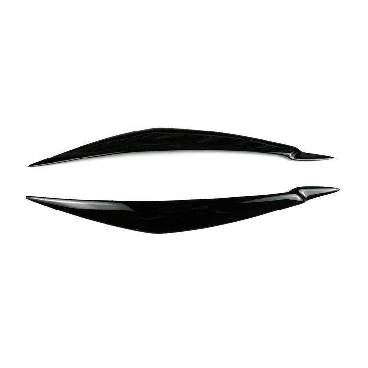 适用于宝马E71X6亮黑树脂灯眉E70X5M灯眉改装大灯装饰眉贴件