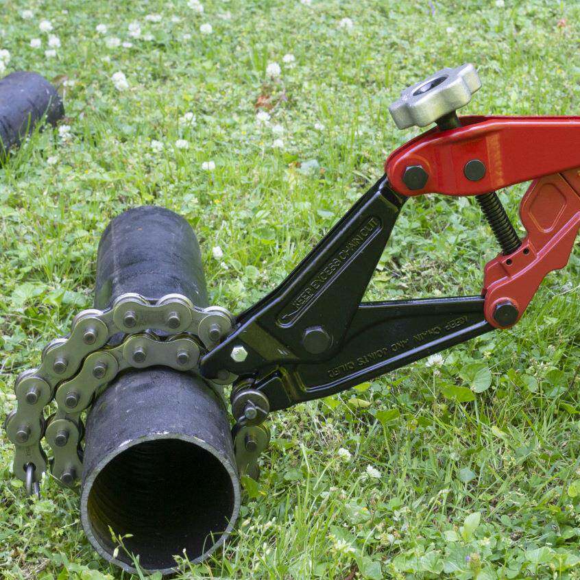 下水管切管器链条式铸铁管切割工具狭小空间污水管道割管机