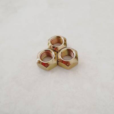 DIN980V美制全金属锁紧螺母六角压点锁紧螺母7/16-14