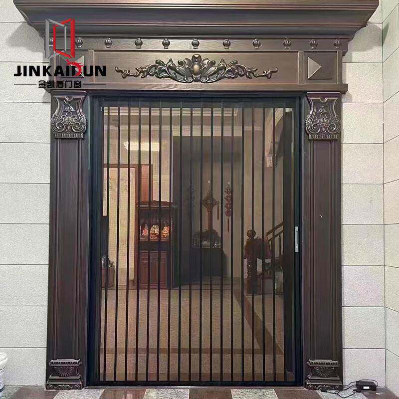 金刚网折叠纱门防蚊门平网伸缩推拉式无轨隐形纱门铝合金入户门