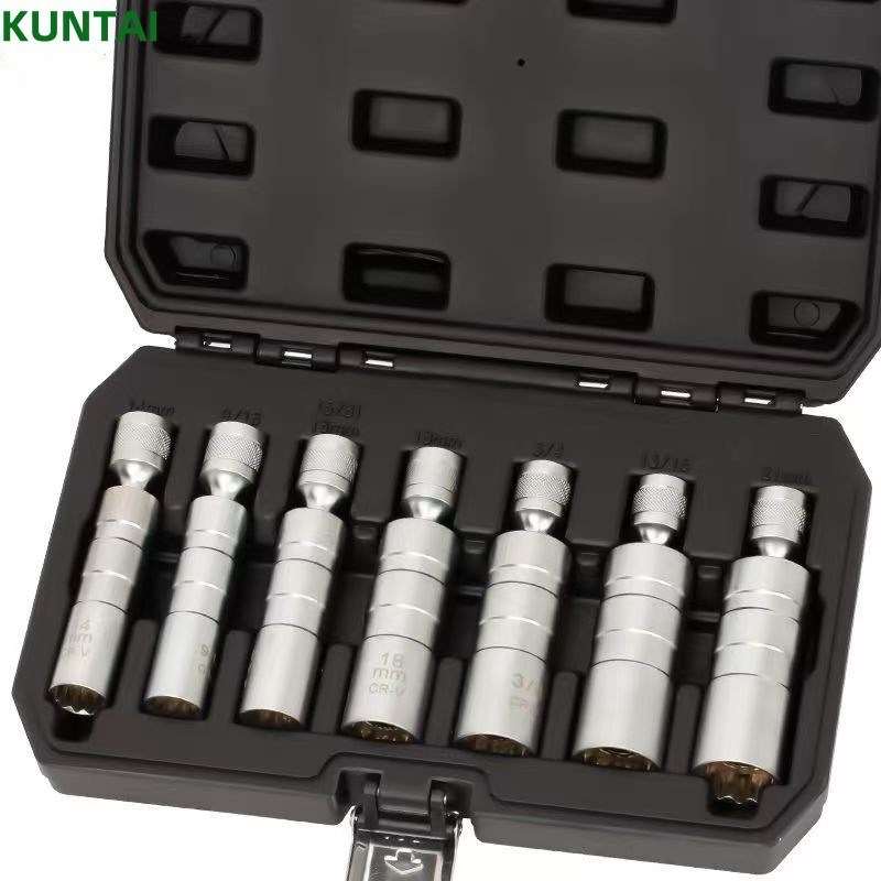 火花塞套筒万向薄磁性14mm16mm加长套筒扳手汽修火花塞拆装工具