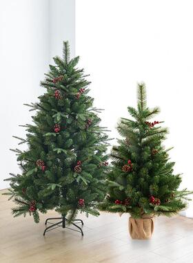 1.5米圣诞树装饰品节日装饰豪华PE混合叶绿色圣诞树套餐摆件