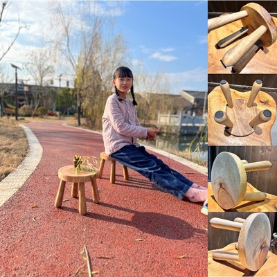 香樟木新款大圆凳原木实木板凳边几凳成人儿童客厅矮凳家用换鞋凳