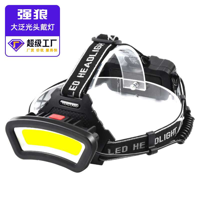 新款usb充电led头灯头戴式户外头灯超亮探照灯 强光COB泛光灯