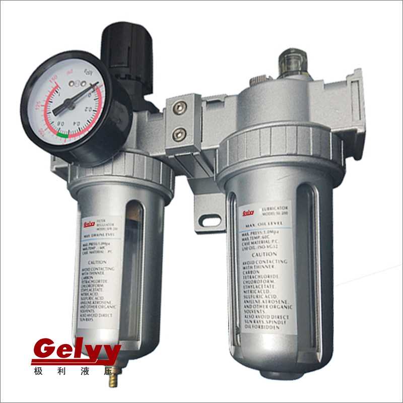 空气过滤器单杯调压油水分离器SFR/SL/SFC200/300/400二联件带表