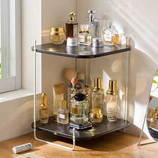 家用整理架墙角转角架靠墙台面化妆品置物架玄关香水架钥匙收纳架