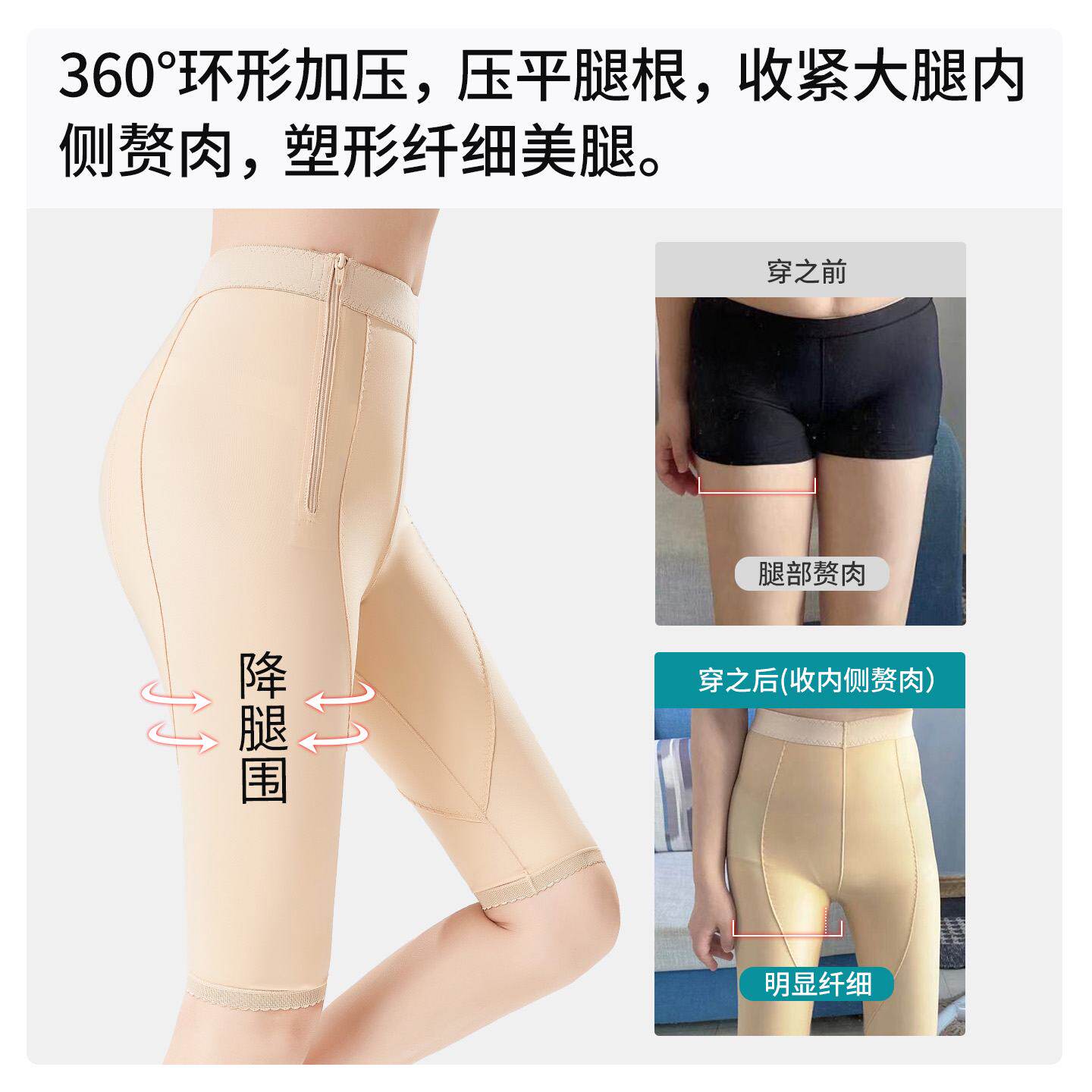 抽脂术后塑腿裤美容院重压塑身裤吸脂专用大腿内侧塑形裤压力裤瘦