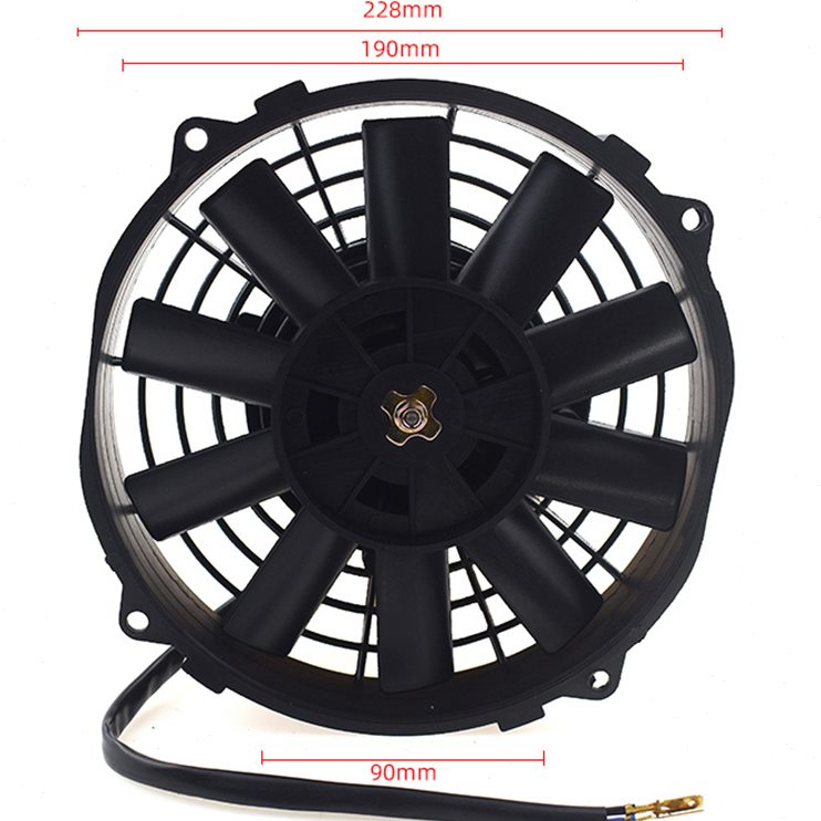 12V0直英W空调散热寸 8汽车改装水箱7叶专用超薄通用风扇 电子扇