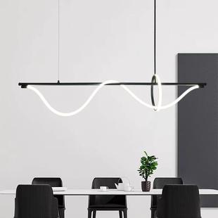 现代艺术吊灯餐厅灯简约现代轻奢创意吧台茶室长条餐设计师桌吊灯