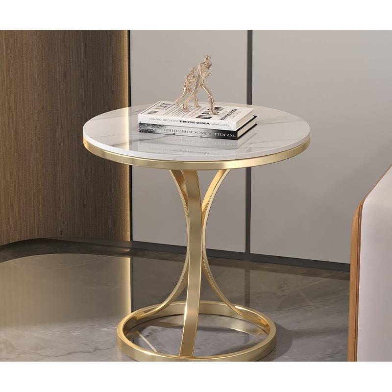 轻奢岩板边几小茶几大理石客厅沙发角几简约可移动阳台小圆桌边柜