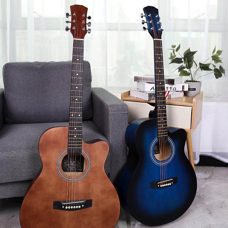 工厂初学者40寸民谣初学联系吉他各尺寸木吉他