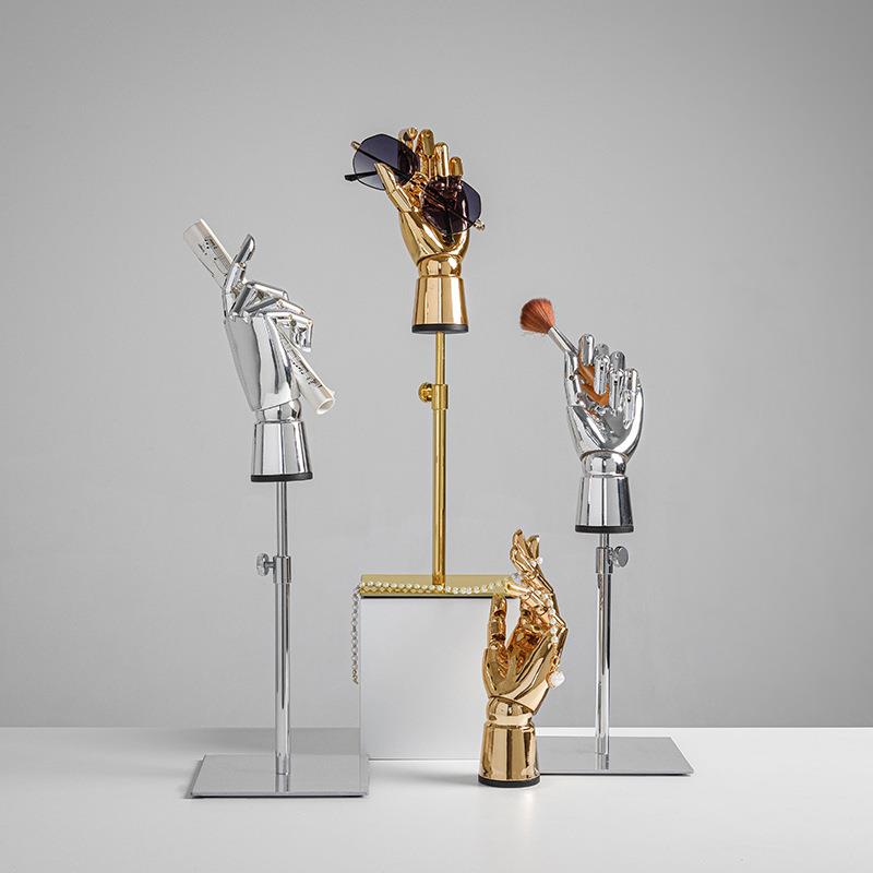 电镀手模道具珠宝首饰展示架假手模型服装店橱窗陈列架手套架摆件