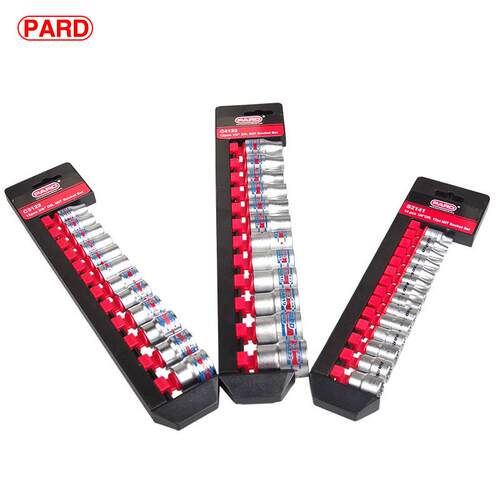 PARD多用齿型套筒12件套12角公制英制套筒头棘轮扳手扭力扳手套筒